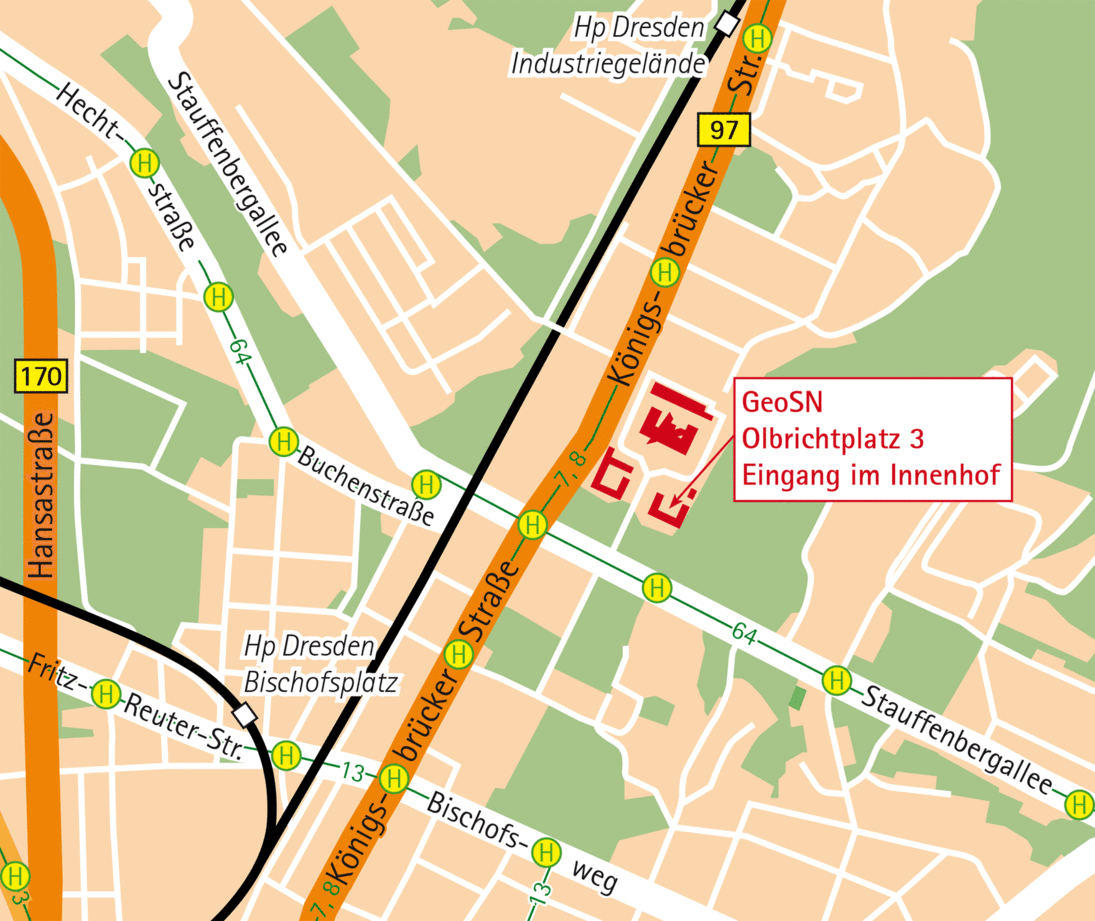 Anfahrtsskizze Standort Olbrichtplatz