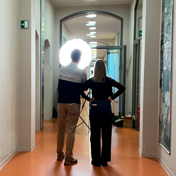 Dreharbeiten für "Mach was Wichtiges" im GeoSN