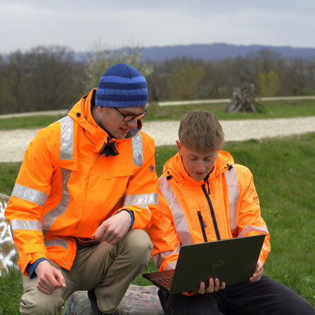 Gebietstopographen bei der Arbeit