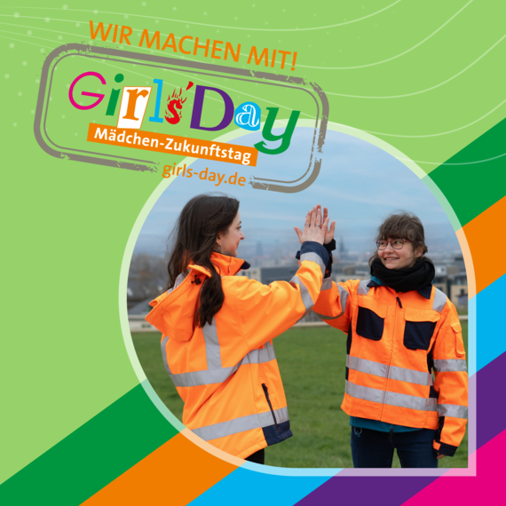 Zwei Vermesserinnen beim Handschlag